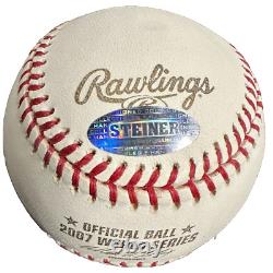 Josh Beckett Autographed Official 2007 World Series Baseball Red Sox