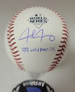 Josh Jung Signed 23 Champs World Series Baseball Texas Rangers Beckett Auto