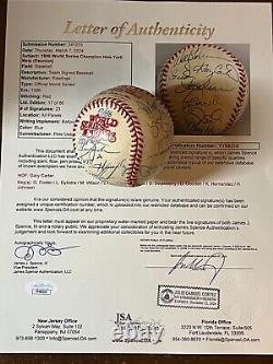 Jsa 1986 World Series Champs New York Mets Team Signed Baseball 23 Signatures