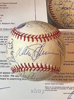 Jsa 1986 World Series Champs New York Mets Team Signed Baseball 23 Signatures