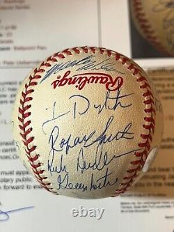 Jsa 1986 World Series Champs New York Mets Team Signed Baseball 23 Signatures