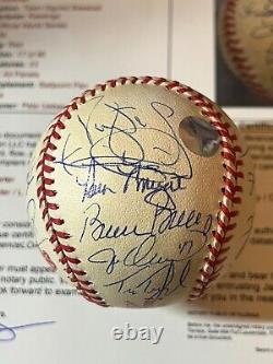 Jsa 1986 World Series Champs New York Mets Team Signed Baseball 23 Signatures