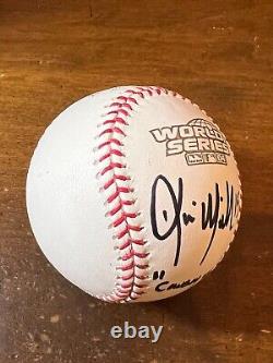 Jsa Red Sox Kevin Millar Signed 2004 World Series Baseball Cowboy Up Inscription