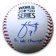 Julio Urias Signed Autographed World Series Baseball 20 Ws Champ Dodgers Mlb