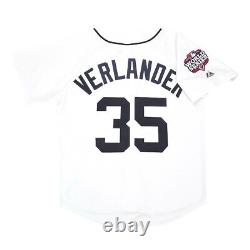 Justin Verlander 2012 Detroit Tigers World Series Home White Jersey Men (S-3XL)