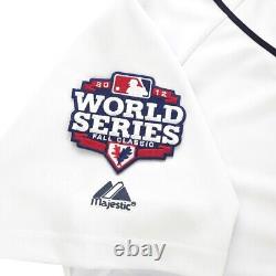 Justin Verlander 2012 Detroit Tigers World Series Home White Jersey Men (S-3XL)