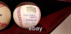 Kelly Crull Signed 2016 World Series Baseball Chicago Cubs, Inscription