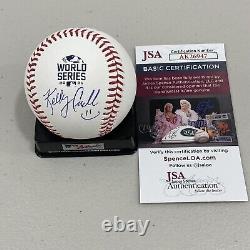 Kelly Crull Signed 2021 World Series Baseball Autographed Auto Braves JSA COA