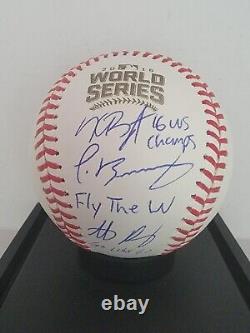 Kris Bryant, Javier Baez, Anthony Rizzo 2016 World Series Autographed Baseball