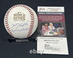 Kyle Hendricks Signed 2016 World Series Baseball Autographed Auto Cubs JSA COA
