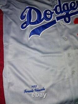 LOS ANGELES DODGERS FERNANDO VALENZUELA 1981 World Series Baseball Jersey