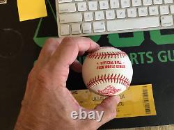 Livvy Dunne Signed 1996 World Series Baseball Psadna