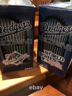 Los Angeles Dodgers 1981 And 1988 World Series Replica Trophy Set By FOCO
