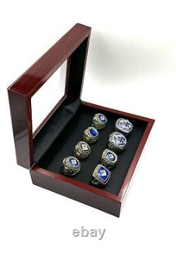 Los Angeles Dodgers All 8 World Series Ring Set Koufax Kershaw Freeman Wood Case