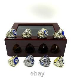 Los Angeles Dodgers All 8 World Series Ring Set Koufax Kershaw Freeman Wood Case