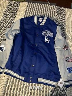 Los Angeles Dodgers Baseball Varsity 7 Time World Series Champions Jacket Sz 3XL