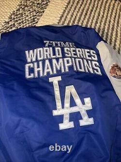 Los Angeles Dodgers Baseball Varsity 7 Time World Series Champions Jacket Sz 3XL