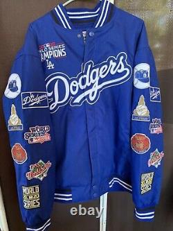 Los Angeles Dodgers Baseball Varsity 7 Time World Series Champions Jacket Sz XL