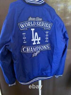 Los Angeles Dodgers Baseball Varsity 7 Time World Series Champions Jacket Sz XL