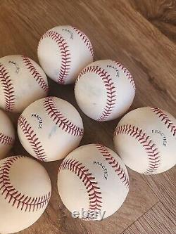 Lot of 8 Used 2018 World Series Rawlings Official MLB Dodgers Red Sox Stamp READ