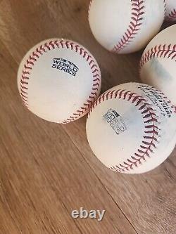 Lot of 8 Used 2018 World Series Rawlings Official MLB Dodgers Red Sox Stamp READ