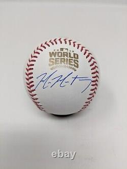 MIKE MONTGOMERY Autographed 2016 World Series Baseball SCHWARTZ COA