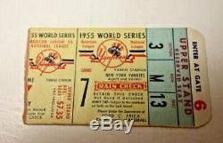 MLB 1955 New York Yankees vs Brooklyn Dodgers World Series Game 7 Ticket Stub