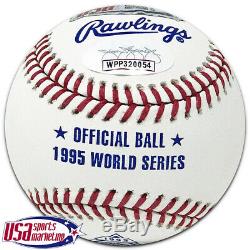 Maddux Jones Glavine Smoltz Braves Signed 1995 World Series Baseball JSA Auth