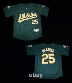 Majestic 1989 Oakland A's MARK McGWIRE World Series Baseball JERSEY GRAY NWT