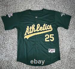 Majestic 1989 Oakland A's MARK McGWIRE World Series Baseball JERSEY GRAY NWT