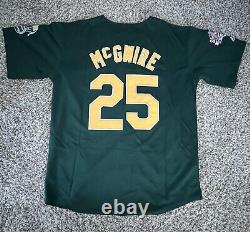 Majestic 1989 Oakland A's MARK McGWIRE World Series Baseball JERSEY GRAY NWT