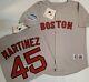 Majestic Boston Red Sox Pedro Martinez 2004 World Series Baseball Jersey Gray