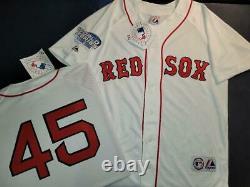 Majestic Boston Red Sox PEDRO MARTINEZ 2004 World Series Baseball JERSEY WHITE