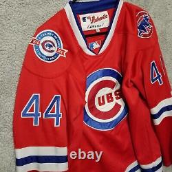 Majestic Chicago Cubs ANTHONY RIZZO 44 Century 2016 Red Hockey JERSEY Mens Sz 50