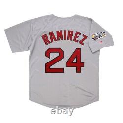 Manny Ramirez 2007 Boston Red Sox Grey Road World Series Jersey Men's (S-3XL)