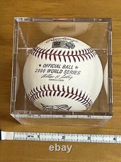 Mariano Rivera Signed Baseball 2000 World Series Ball In Ultra Pro Cube