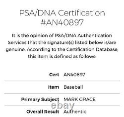 Mark Grace Licensed Psa/dna Authenticated Signed New 2001 World Series Baseball