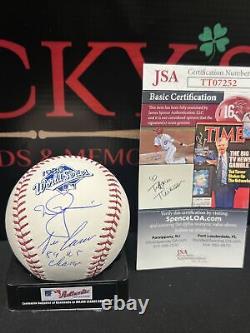 Mark McGwire Jose Canseco Dual Signed Auto 1989 World Series Baseball JSA COA In