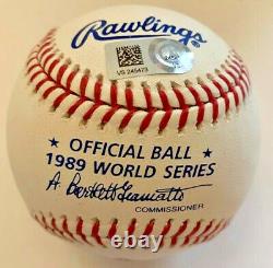 Mark McGwire Signed 1989 World Series Baseball Battle of the Bay MLB Hologram