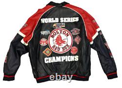 Mens G-III Boston Red Sox 7X World Series Champs MLB Baseball Black Jacket Coat