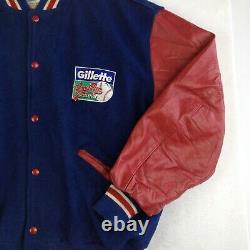 Mens USA MLB World Series 1993 Varsity Baseball Jacket Red Blue Size L