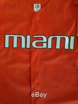 Miami Hurricanes Majestic Authentic NCAA Baseball Jersey College World Series XL