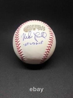 Mike Lowell Signed 2007 World Series Official Baseball MVP inscribed Red Sox