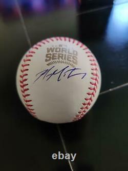 Mike Montgomery signed 2016 World Series baseball Chicago Cubs Champs