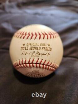 Mike Moustakas signed Rawlings 2015 World Series baseball Kansas City Royals