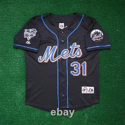 Mike Piazza New York Mets 2000 World Series Alt Black Men's (M-2XL) Jersey