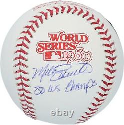 Mike Schmidt Phillies Signed 1980 World Series Baseball & 80 WS Champs Insc