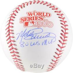 Mike Schmidt Phillies Signed 1980 World Series Logo Baseball & 1980 WS MVP Insc