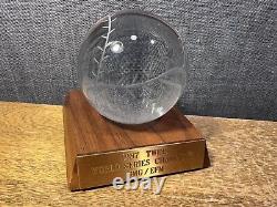 Minnesota Twins 1987 World Series Crystal Baseball Staff Award Rare Trophy