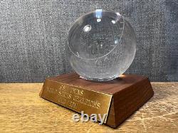 Minnesota Twins 1987 World Series Crystal Baseball Staff Award Rare Trophy